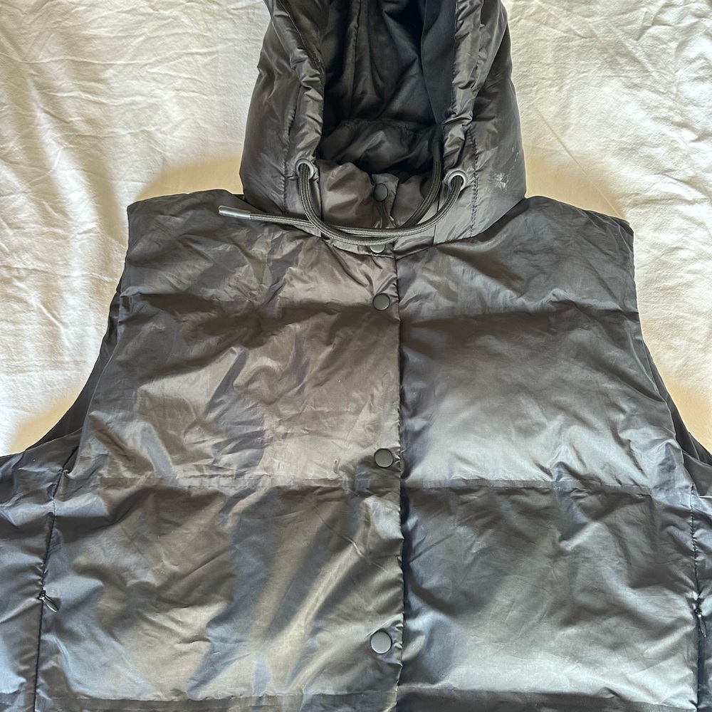 Zara Charcoal Puffer Vest